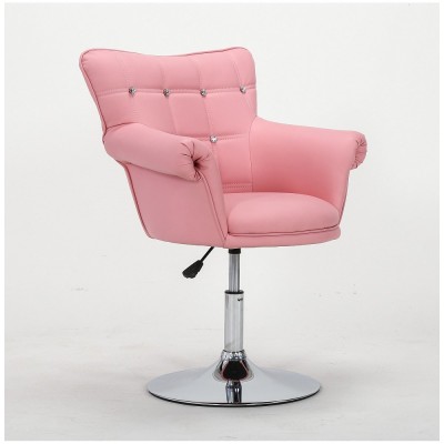 LORA CRISTAL - Fotel fryzjerski różowy -Fotele fryzjerskie- 