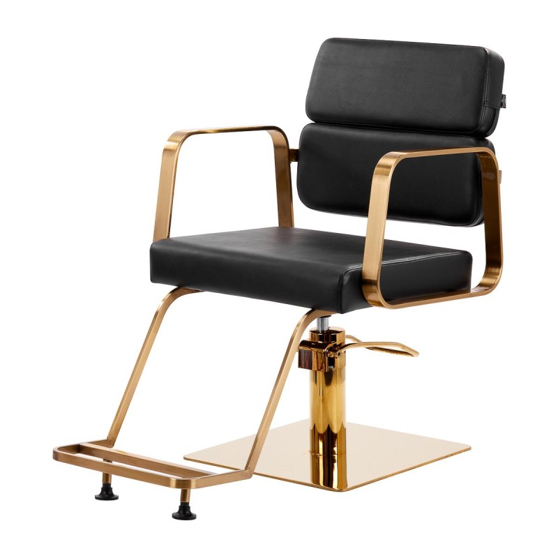 Gabbiano fotel fryzjerski Porto złoto czarny -Meble fryzjerskie- 