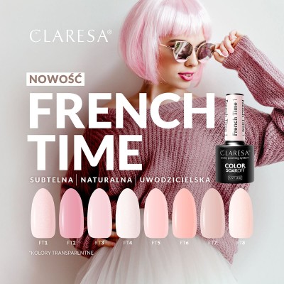 CLARESA Lakier hybrydowy French Time 4 -5g -Hybrydowe żele i lakiery- 