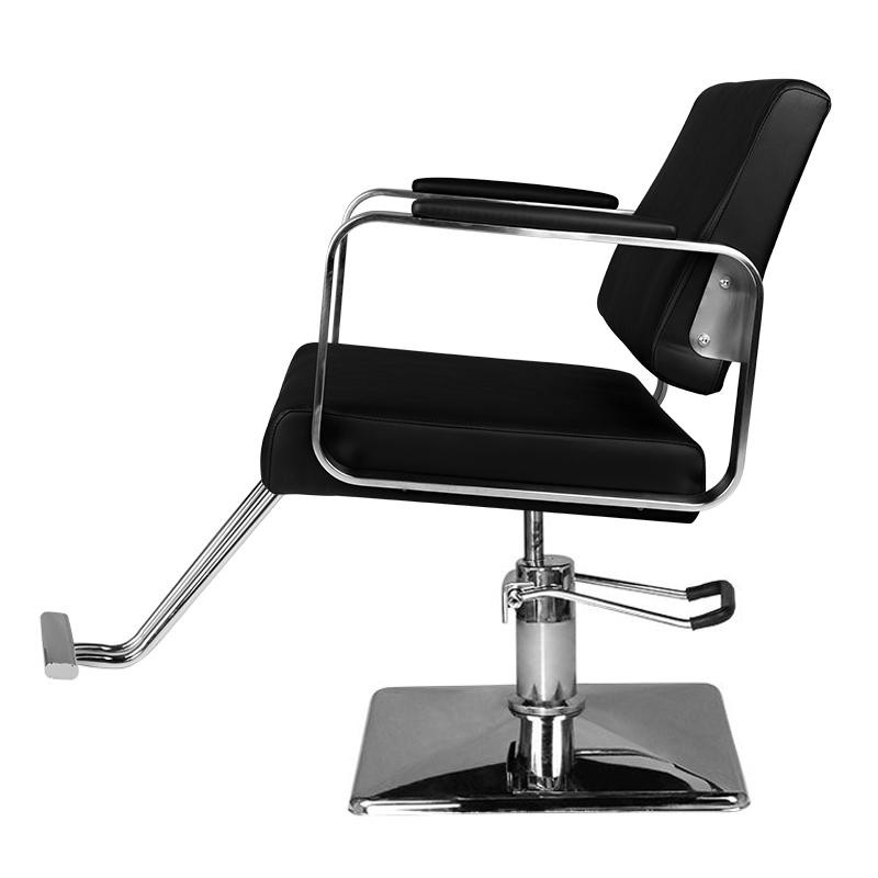 Black leather hydraulic barber chair