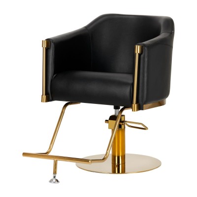 Gabbiano Fotel fryzjerski Burgos złoto czarny -Meble fryzjerskie- 