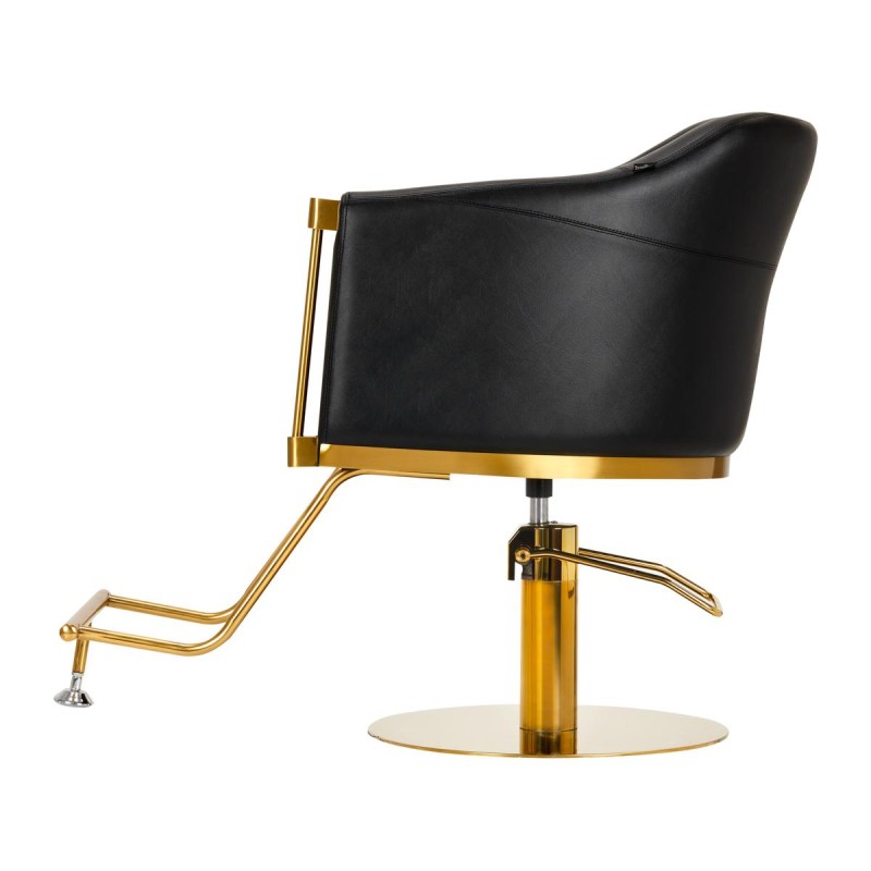 Gabbiano Fotel fryzjerski Burgos złoto czarny -Meble fryzjerskie- 