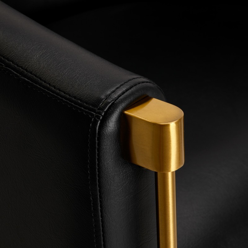 Gabbiano Fotel fryzjerski Burgos złoto czarny -Meble fryzjerskie- 