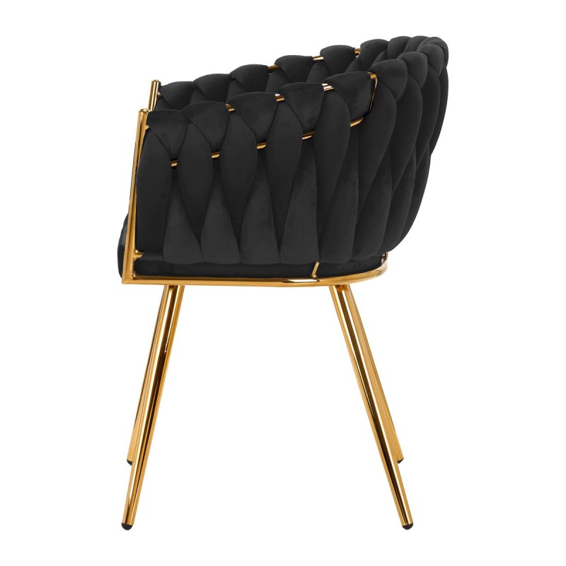 4Rico krzesło QS-GW06G aksamit czarne -Hokery- 