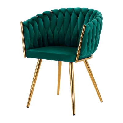 4Rico krzesło QS-GW06G aksamit zielone -Hokery- 