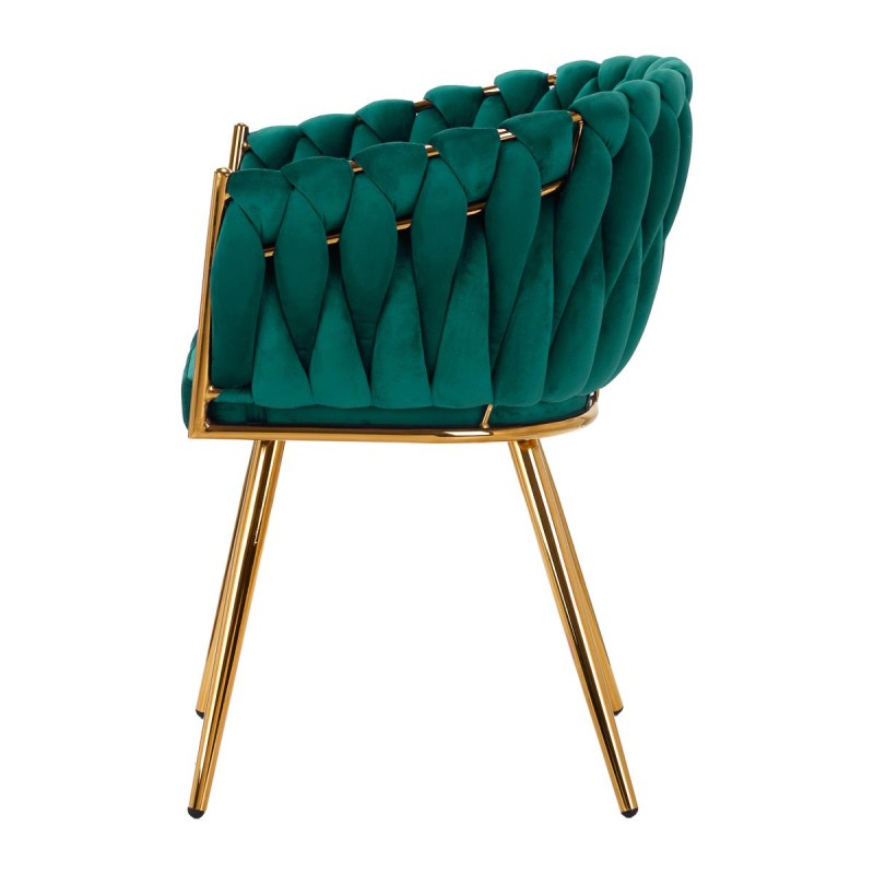 4Rico krzesło QS-GW06G aksamit zielone -Hokery- 