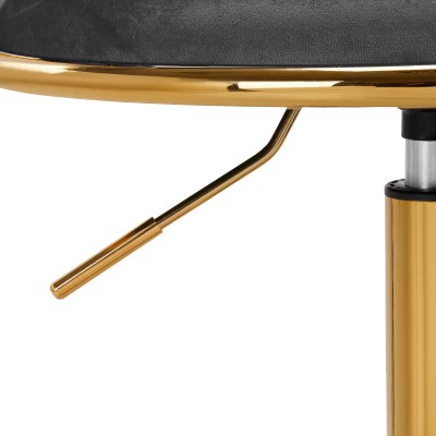 4Rico krzesło obrotowe QS-GW01G aksamit szare -Hokery- 