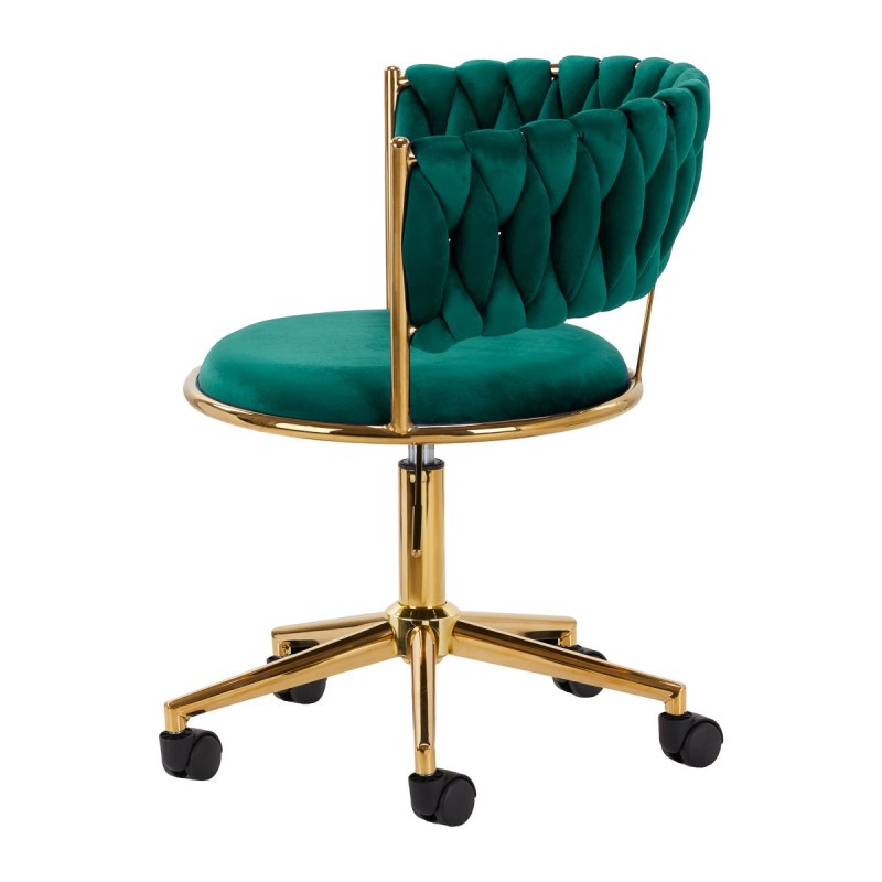 4Rico krzesło obrotowe QS-GW01G aksamit zielone -Hokery- 