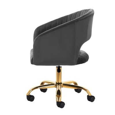 4Rico krzesło obrotowe QS-OF212G aksamit szare -Hokery- 