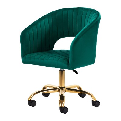 4Rico krzesło obrotowe QS-OF212G aksamit zielone -Hokery- 