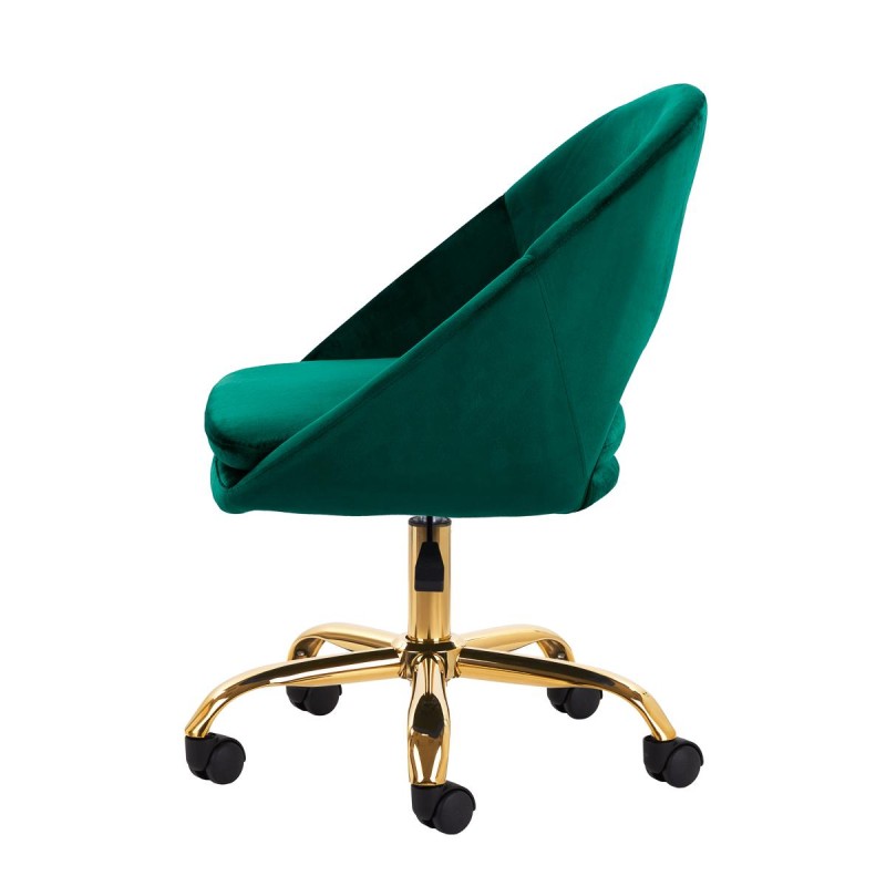 4Rico krzesło obrotowe QS-MF18G aksamit zielone -Hokery- 