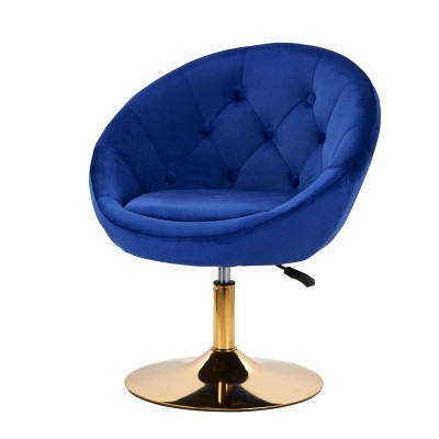 4Rico fotel obrotowy QS-BL12B aksamit granatowy -Hokery- 