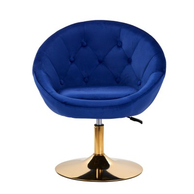 4Rico fotel obrotowy QS-BL12B aksamit granatowy -Hokery- 