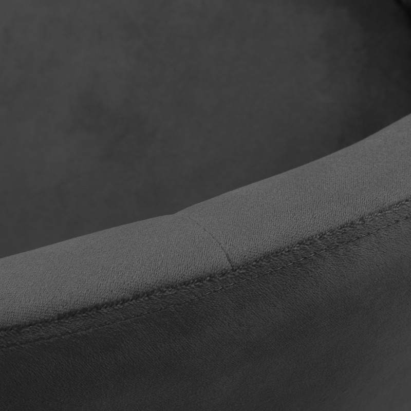 4Rico fotel obrotowy QS-BL12B aksamit szary -Hokery- 