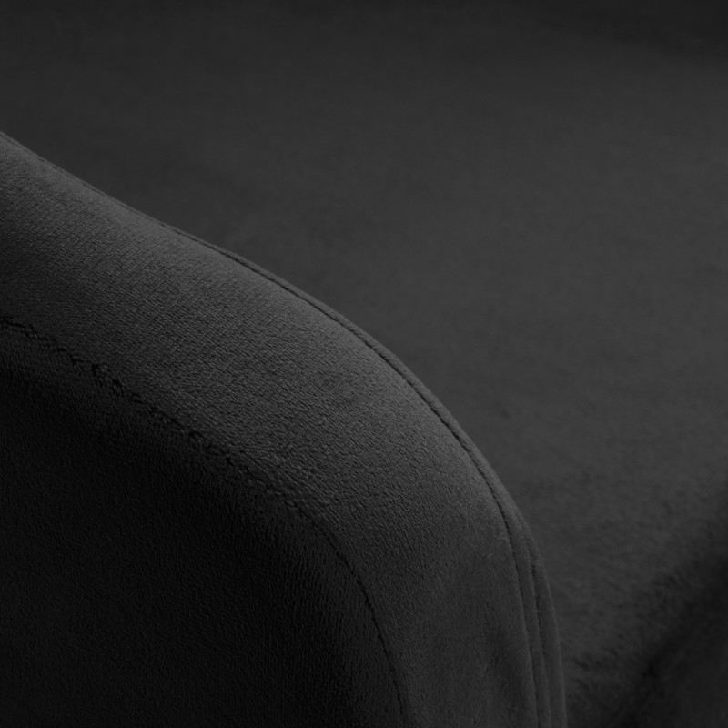 4Rico fotel obrotowy QS-BL14G aksamit czarny -Hokery- 