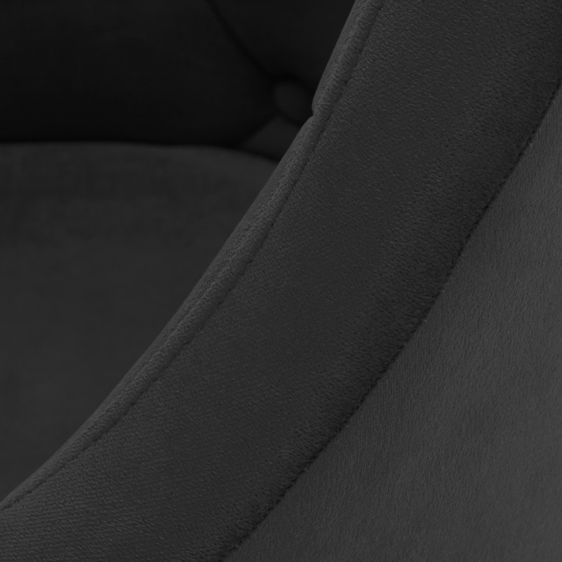 4Rico fotel obrotowy QS-BL14G aksamit czarny -Hokery- 