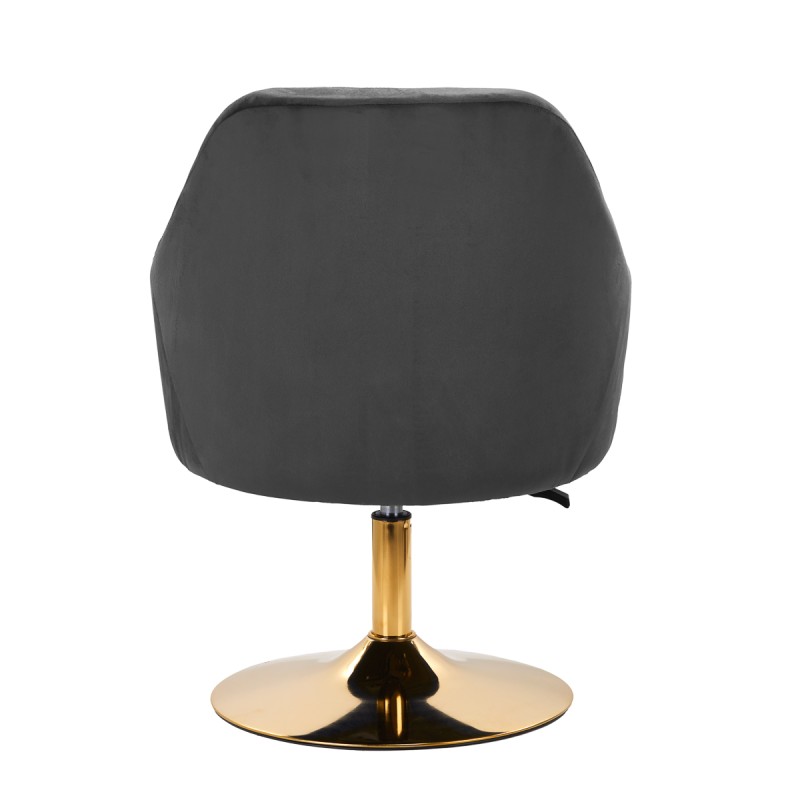 4Rico fotel obrotowy QS-BL14G aksamit szary -Hokery- 