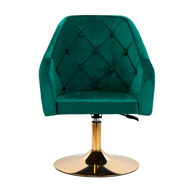 4Rico fotel obrotowy QS-BL14G aksamit zielony -Hokery- 