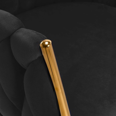 4Rico krzesło QS-GW06G aksamit czarne -Hokery- 