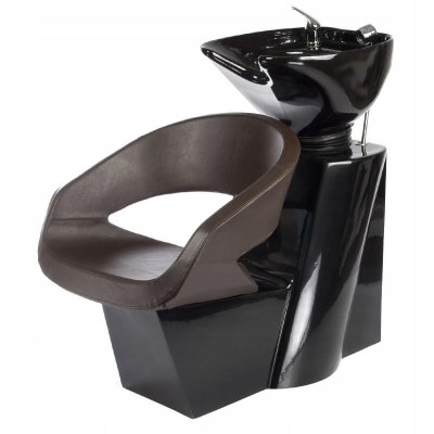 Brown shampoo chair with basin