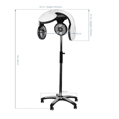 Gabbiano infrazon stojący 938 biały -Sauny fryzjerskie- 