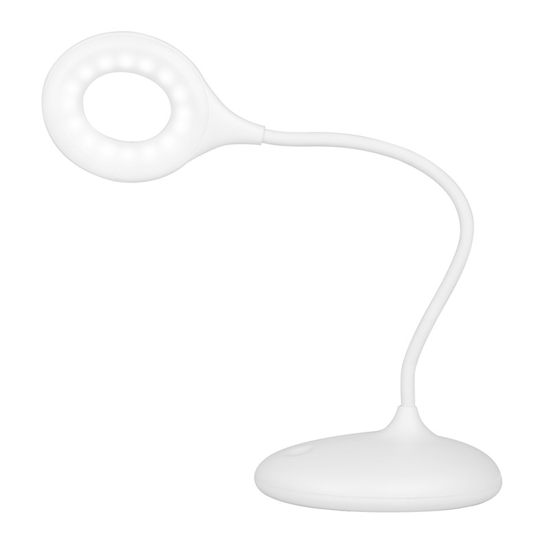 Lampka ring led snake na biurko biała -Lampy- 