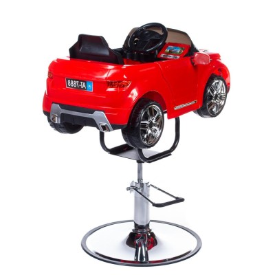 Dziecięcy fotel fryzjerski Range Rover czerwony -Fotele fryzjerskie dla dzieci- 