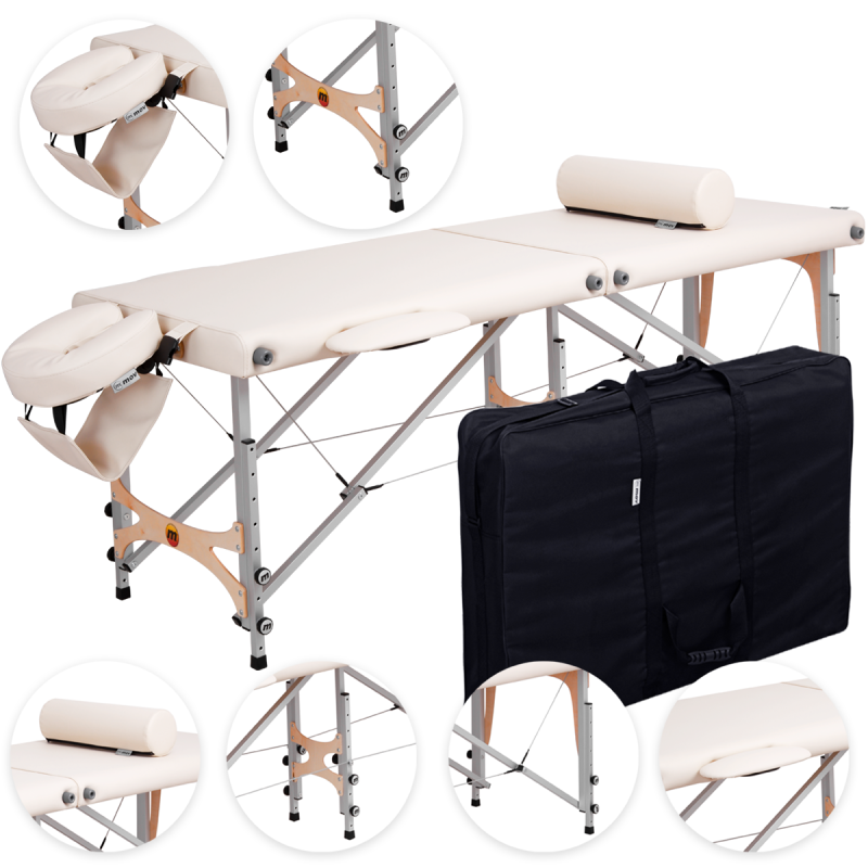 PRO MASTER ULTRA ALU - Stół wzmacniany składany do rehabilitacji -Łóżka do masażu- 