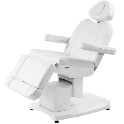 Biały elektryczny fotel do zabiegów kosmetycznych