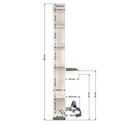 Gabbiano konsola fryzjerska B058 perłowa -Konsole fryzjerskie- 