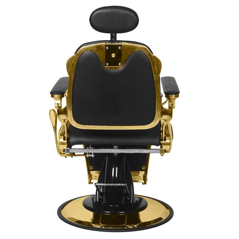 Gabbiano fotel barberski Francesco Gold czarny -Fotele barberskie- 