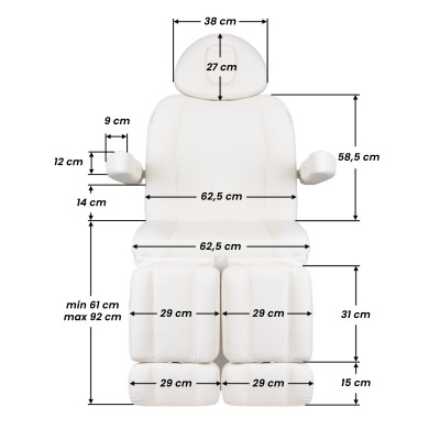 Fotel do pedicure elektryczny z trzema silnikami