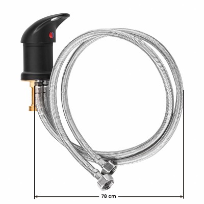 Bateria do myjni fryzjerskiej czarna -Wyposażenie Kosmetyczne- 