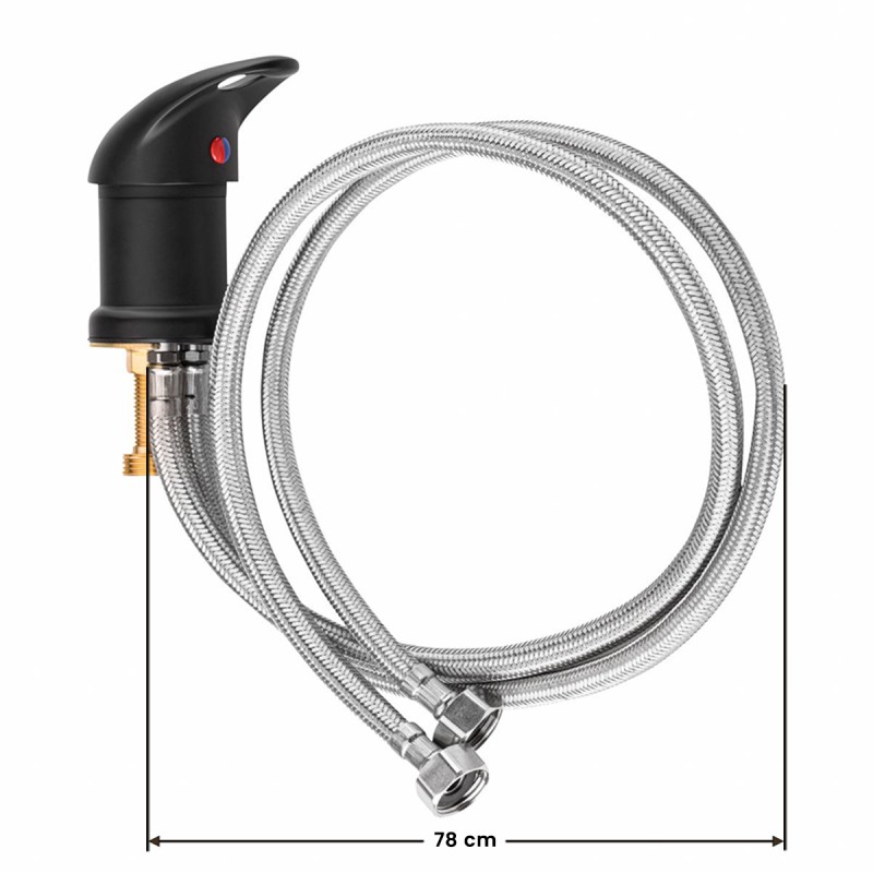 Bateria do myjni fryzjerskiej czarna -Wyposażenie Kosmetyczne- 