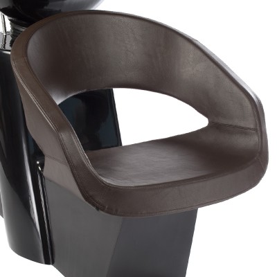 Brown shampoo chair with basin