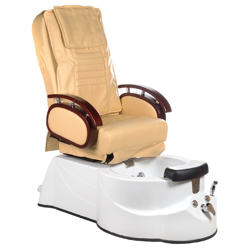 Fotel do pedicure z masażem BR-3820D Beżowy -Fotele pedicure SPA- 