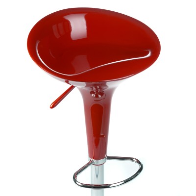 Red bar stool chrome base