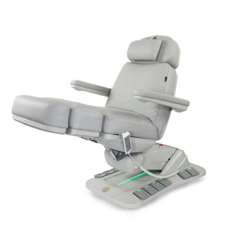 Fotel zabiegowy NIKO F obrotowy z podgrzewaniem grey - jasnoszary -Łóżka kosmetyczne- 