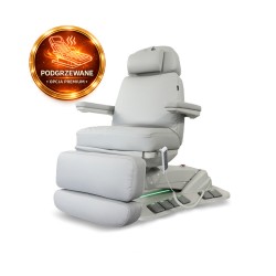 Fotel zabiegowy NIKO F obrotowy z podgrzewaniem grey - jasnoszary -Łóżka kosmetyczne- 