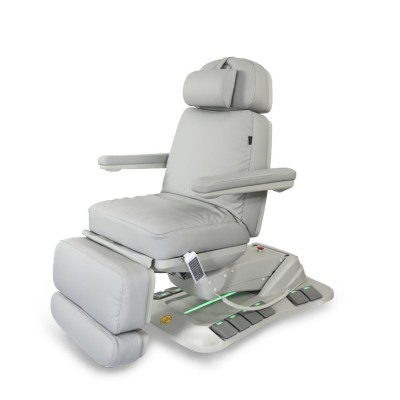 Fotel zabiegowy NIKO F obrotowy z podgrzewaniem grey - jasnoszary -Łóżka kosmetyczne- 