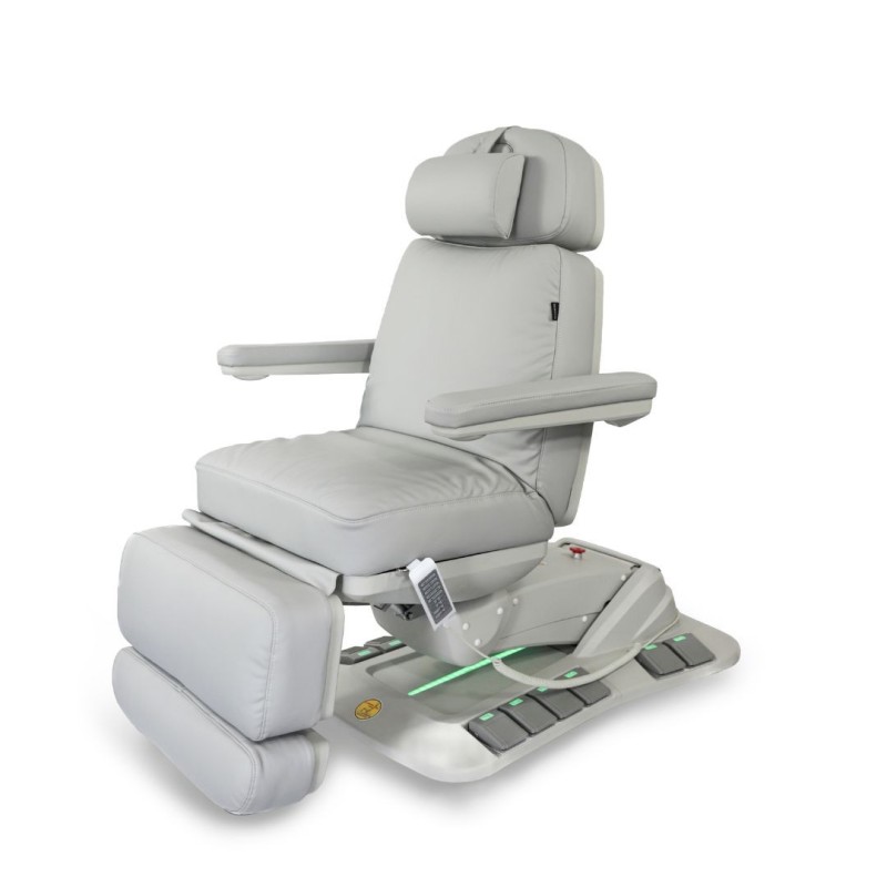 Fotel zabiegowy NIKO F obrotowy z podgrzewaniem grey - jasnoszary -Łóżka kosmetyczne- 