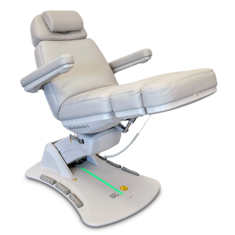 Fotel zabiegowy Aspromus 2403 z podgrzewaniem - Grey - Jasnoszary -Fotele kosmetyczne elektryczne- 