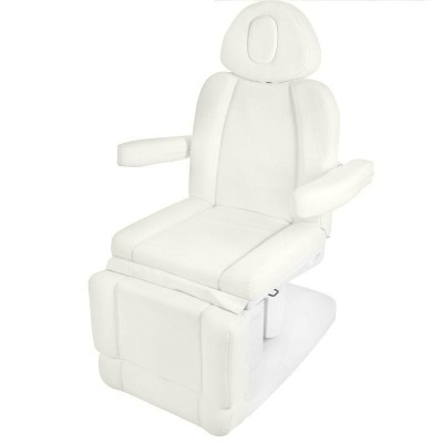 Biały elektryczny fotel do zabiegów kosmetycznych Azzurro