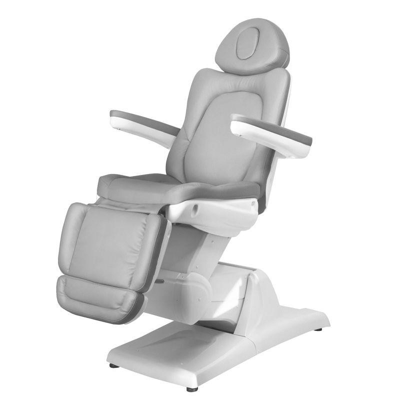 Szary elektryczny fotel do zabiegów kosmetycznych