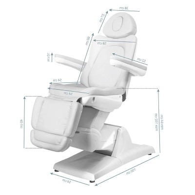 Biały elektryczny fotel do zabiegów kosmetycznych