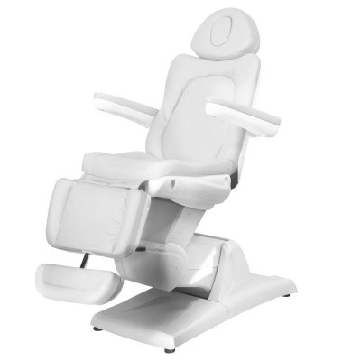 Biały elektryczny fotel do zabiegów kosmetycznych