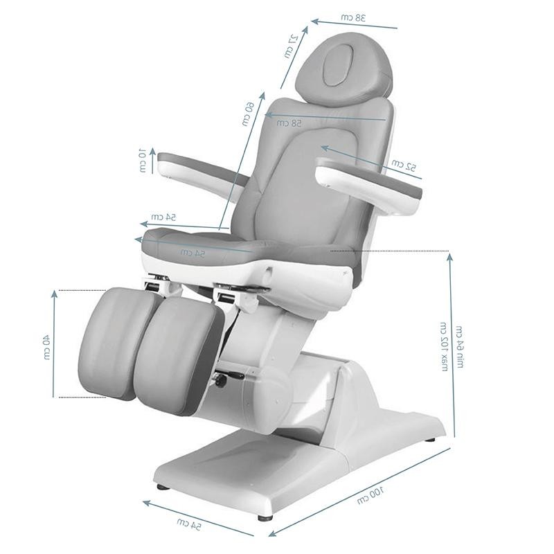 Fotel do pedicure elektryczny szary Zaffiro 870S
