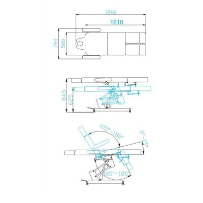 Biały elektryczny fotel do pedicure Zaffiro 706