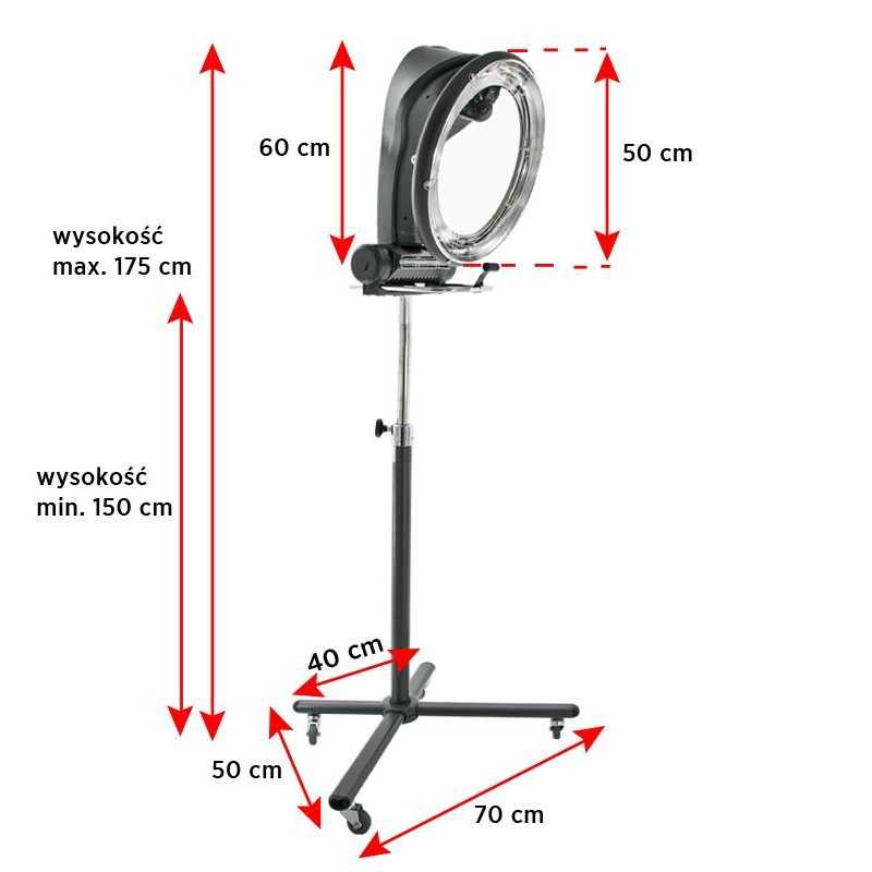 Gabbiano infrazon stojący FL-101S szary -Sauny fryzjerskie- 