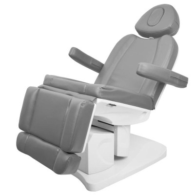 Szary elektryczny fotel do zabiegów kosmetycznych